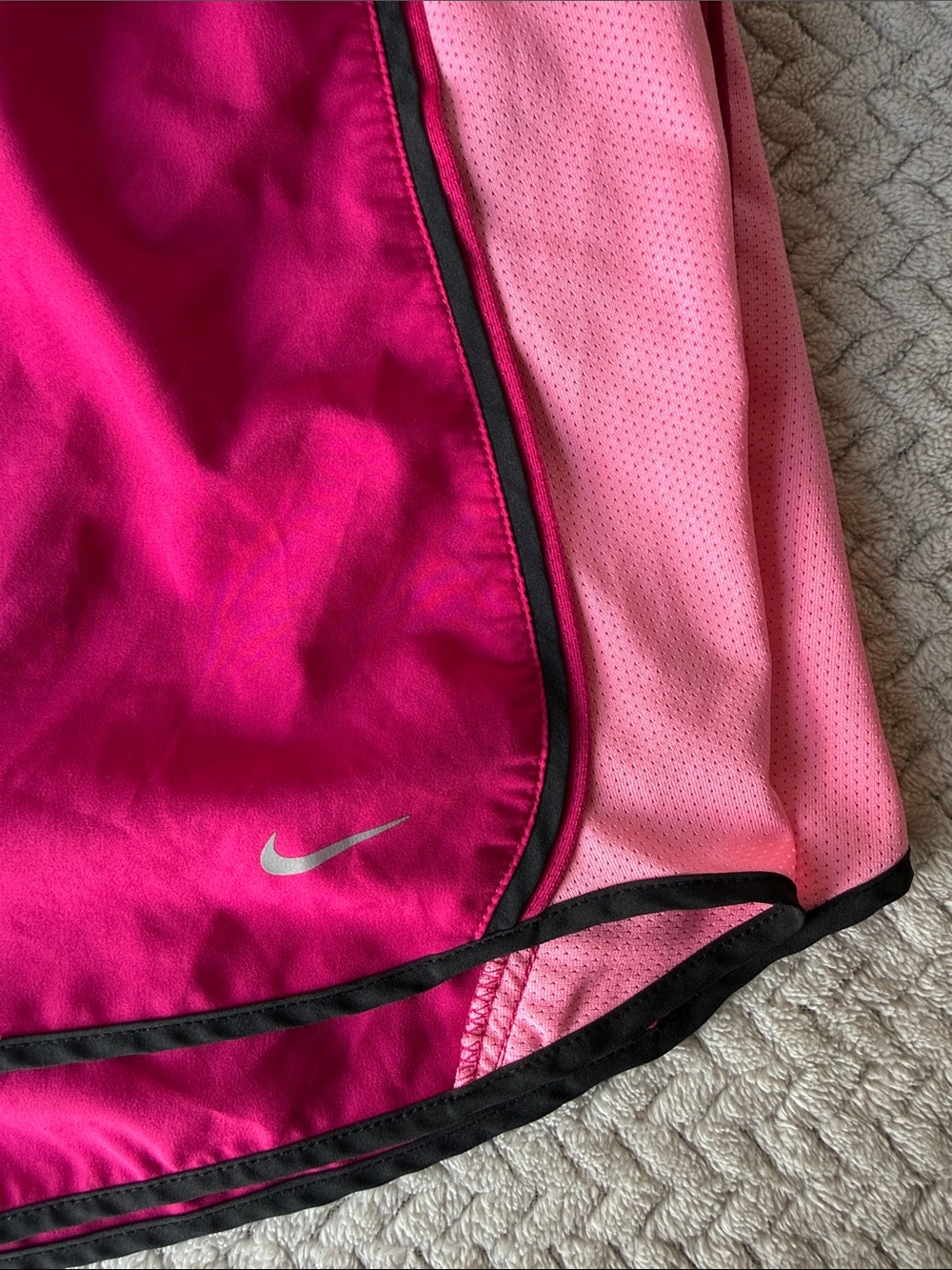 Nike Girls' Bright Pink & Light Pink Athletic Shorts